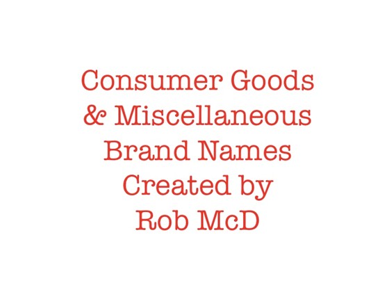 Wordbreeder Rob McDaniel: Portfolio of Naming Work