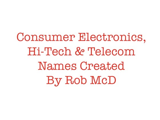 Wordbreeder Rob McDaniel: Portfolio of Naming Work